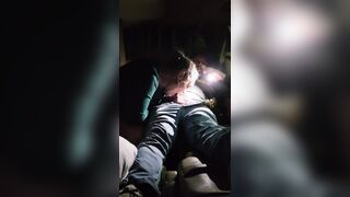 Wife fucks total stranger in a public parking lot in front of husband