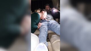 Wife fucks total stranger in a public parking lot in front of husband