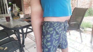 Fucking My Ex Wife Outdoor on the Patio Before I Borrow Her Money Again