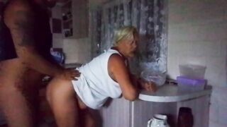 A neighbor fucked me on the street and in the kitchen in a café