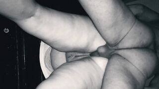 Latina milf wife has multiple orgasms, pissing horny and full of creampie standing doggystyle with big dick eater