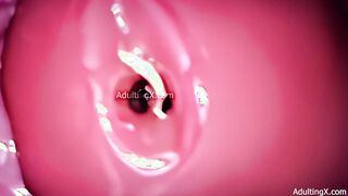 Camera in Vagina, Cervix POV, Tiny Cucked by Giant ‘Couple’, Cum in Condom and Creampie - Full Clip